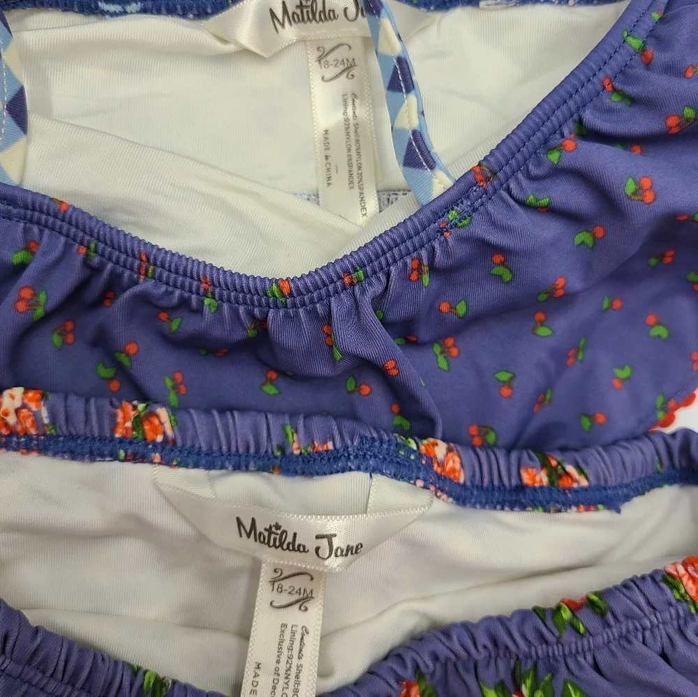 Matilda Jane Little Guppy skirted swimsuit size 18-24 months